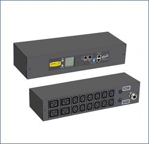 19" powerpanel Monitored 12xC13 IEC-lock + 4xC19 IEC-lock, 32A CEE, 1-fased, 2U